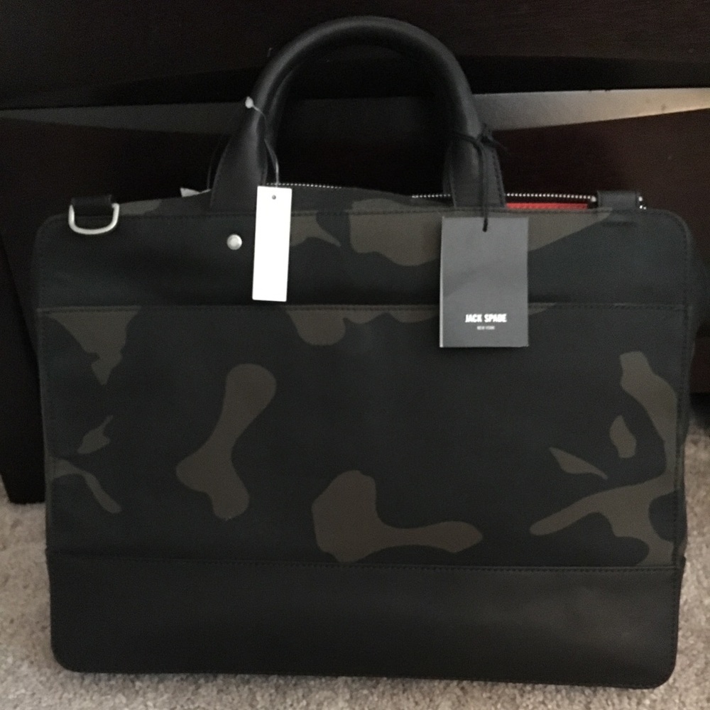 Jack spade! Laptop zip bag with a strap
